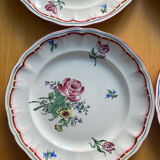 Luneville Keller Guertin - 6 floral pattern plates
