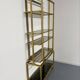 1970s vintage Italian design brass and glass shelf
