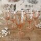 6 Rosaline Arcoroc Vintage Stemmed Glasses