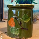 Jam jar with pear pattern Savoyard pottery