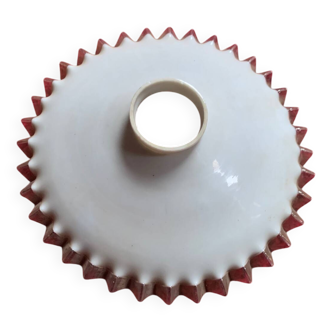 Old lampshade - opaline serrated glass