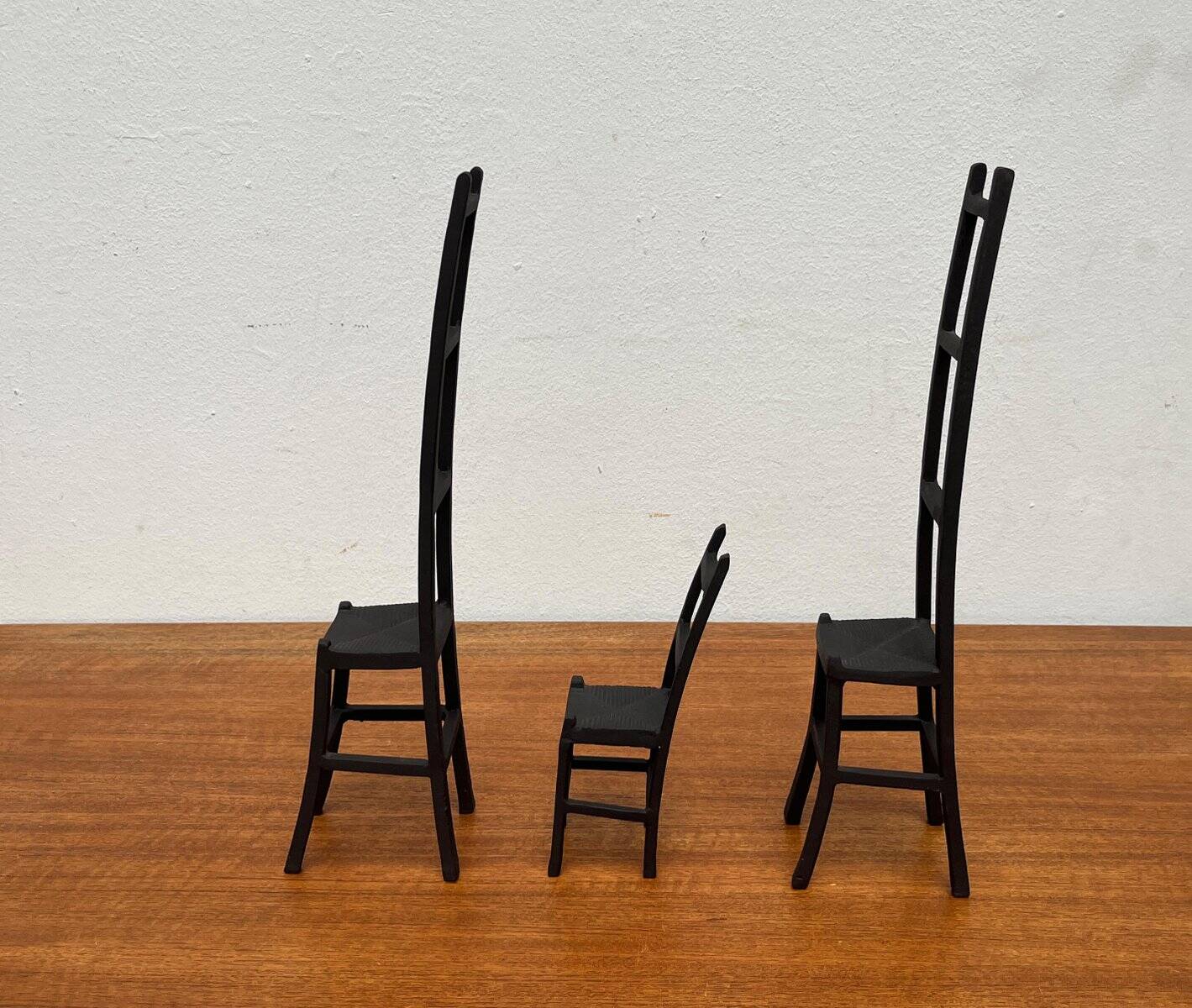 Vintage cast iron art sculptures, set of 3