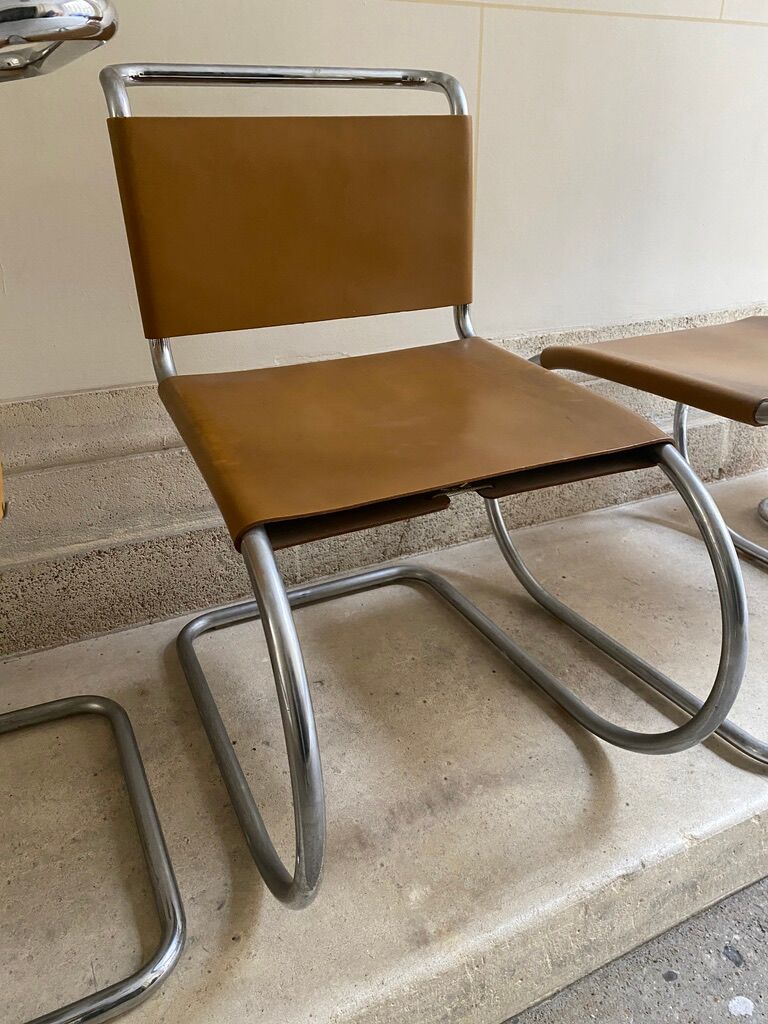 Set of 4 MR chairs by Mies Van der Rohe for Knoll