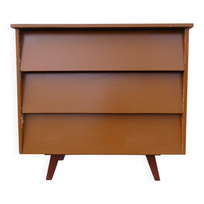 ancienne commode en bois pieds compas vintage