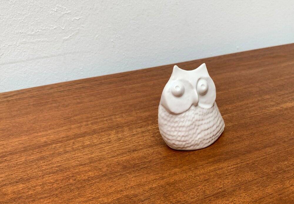 Danish mid-century ceramic owl sculpture by Søholm, 1960s.