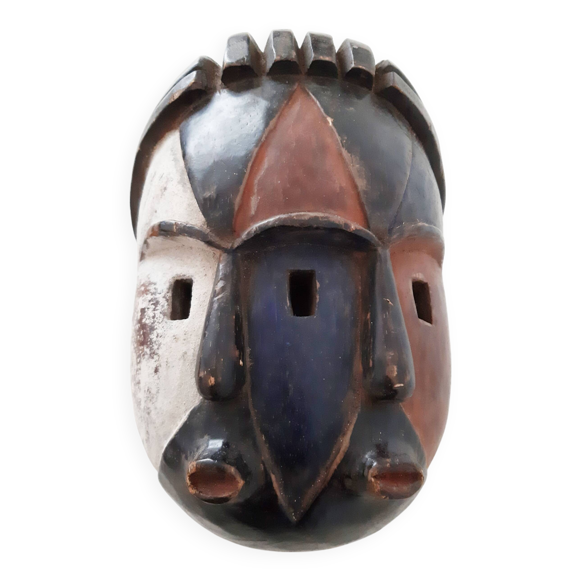 African mask Gabon H 26cm Double face