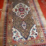 Handmade antique Persian camel hair runner 4' x 15.2' (122cm x 463cm) 1880s - 1B556