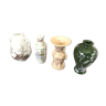 Ensembles de 4 vases miniatures vintage en porcelaine du Japon collection déco