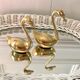 Couple of brass swans