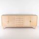 Rattan and brass sideboard