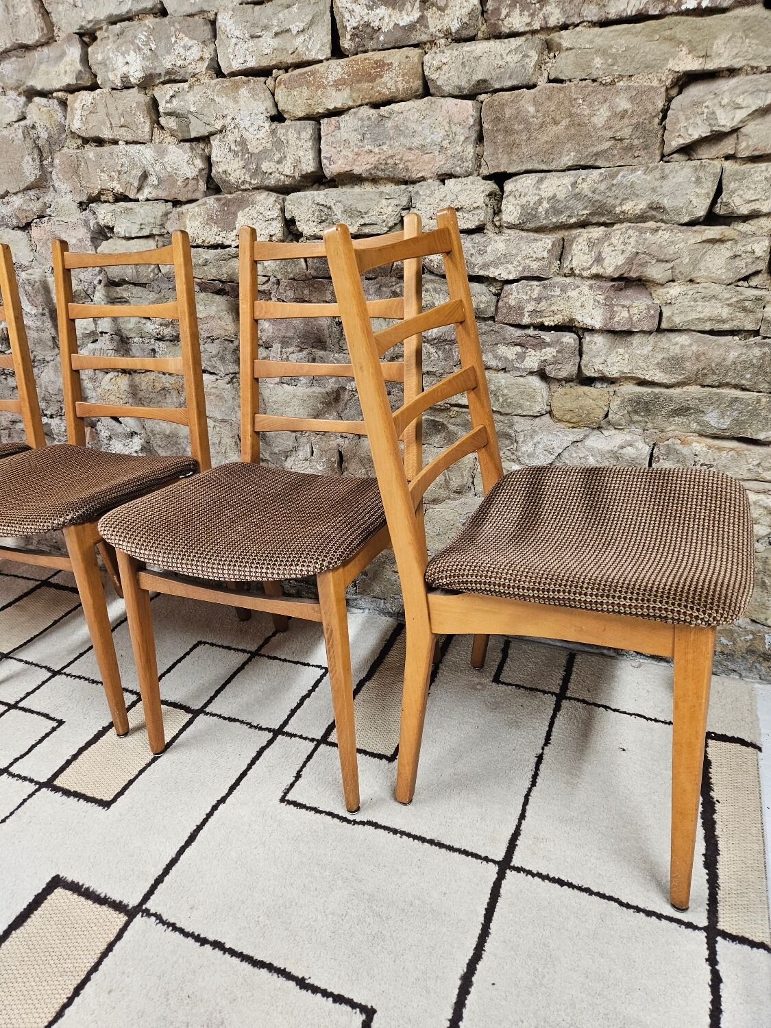 Set of 4 vintage Scandinavian style chairs