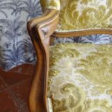 Counterpart of Louis XV period armchairs called "A la Reine"