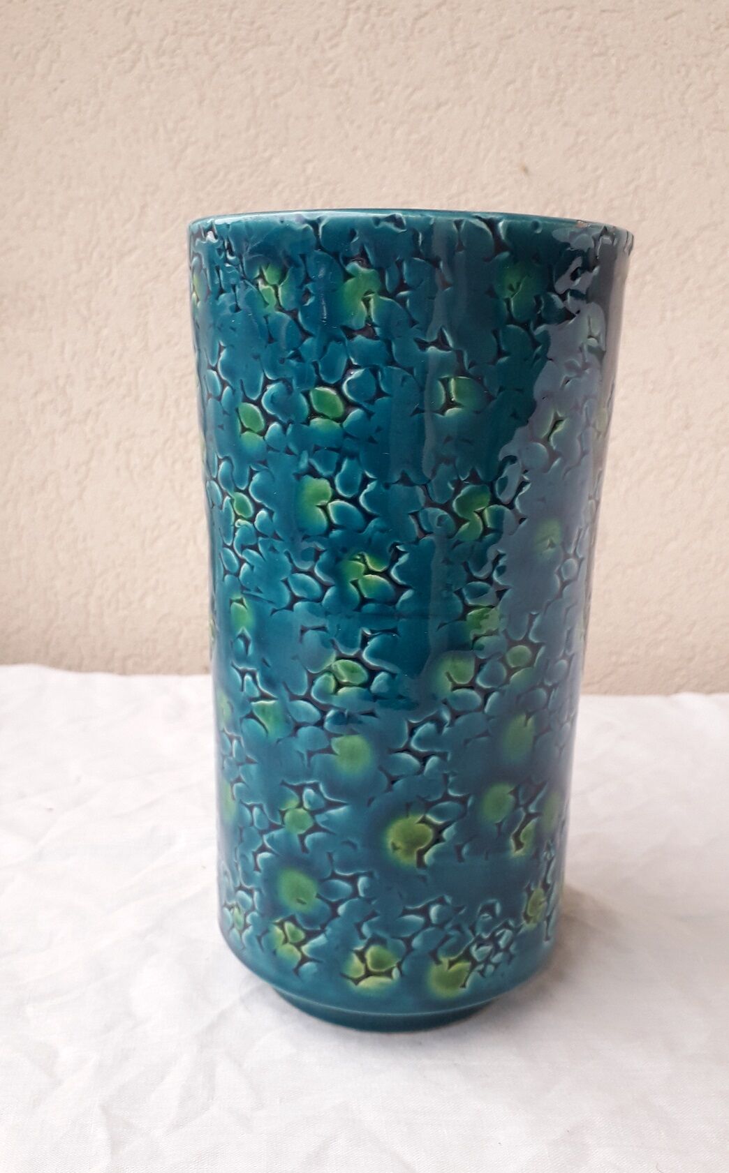 Blue ceramic vase
