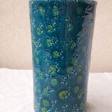 Blue ceramic vase
