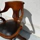 Milwaukee Chair Co. swivel office chair – leather and wood – circa