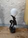 Swan lamp with vintage globe