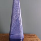 Geometric speckled glazed ceramic vase