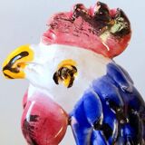 Antique enameled ceramic rooster.