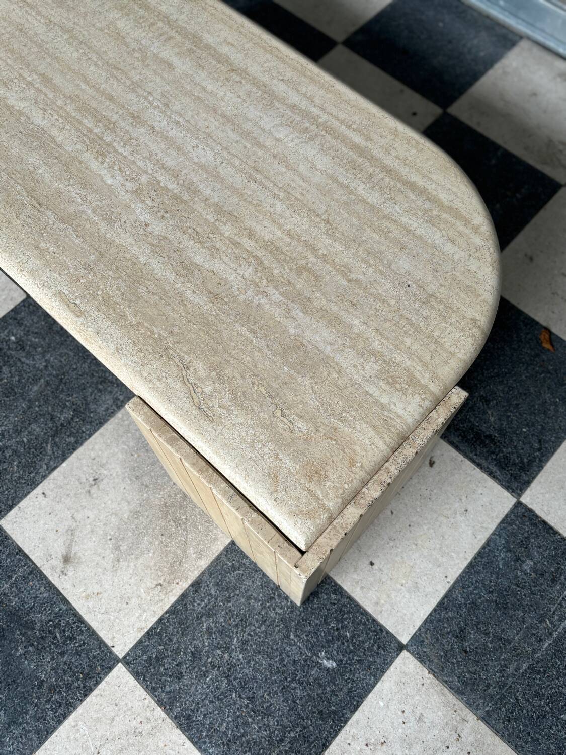 Vintage travertine coffee table