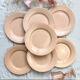 7 Flat plates Rose Digoin Sarreguemines