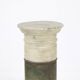 Antique Weathered Folk Art Painted Pedestal with Peacock