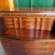 Secretaire commode a cylindre en bois verni