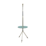 Tripod floor lamp in brass and glass