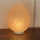 Vintage 1970s speckled glass egg lamp by Vianne in pink.