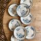 Set of 8 vintage flat ironstone plates - Mismatched -