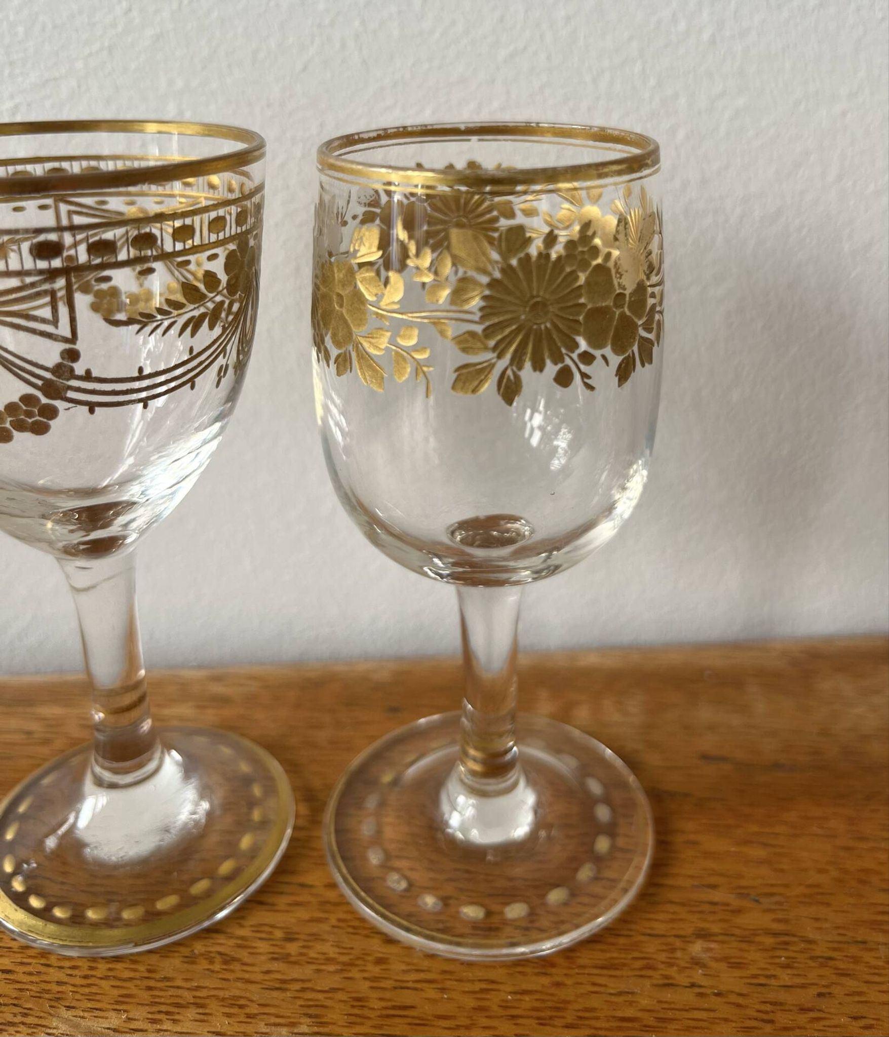 Paire de verres à liqueur Napoléon III