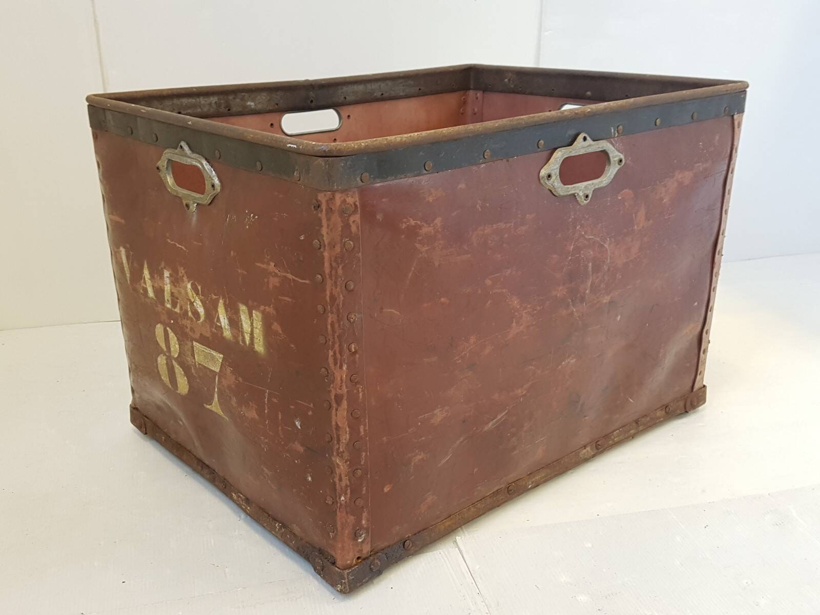 Batch of 11 storage bins suroy industrial loos france vintage 1950