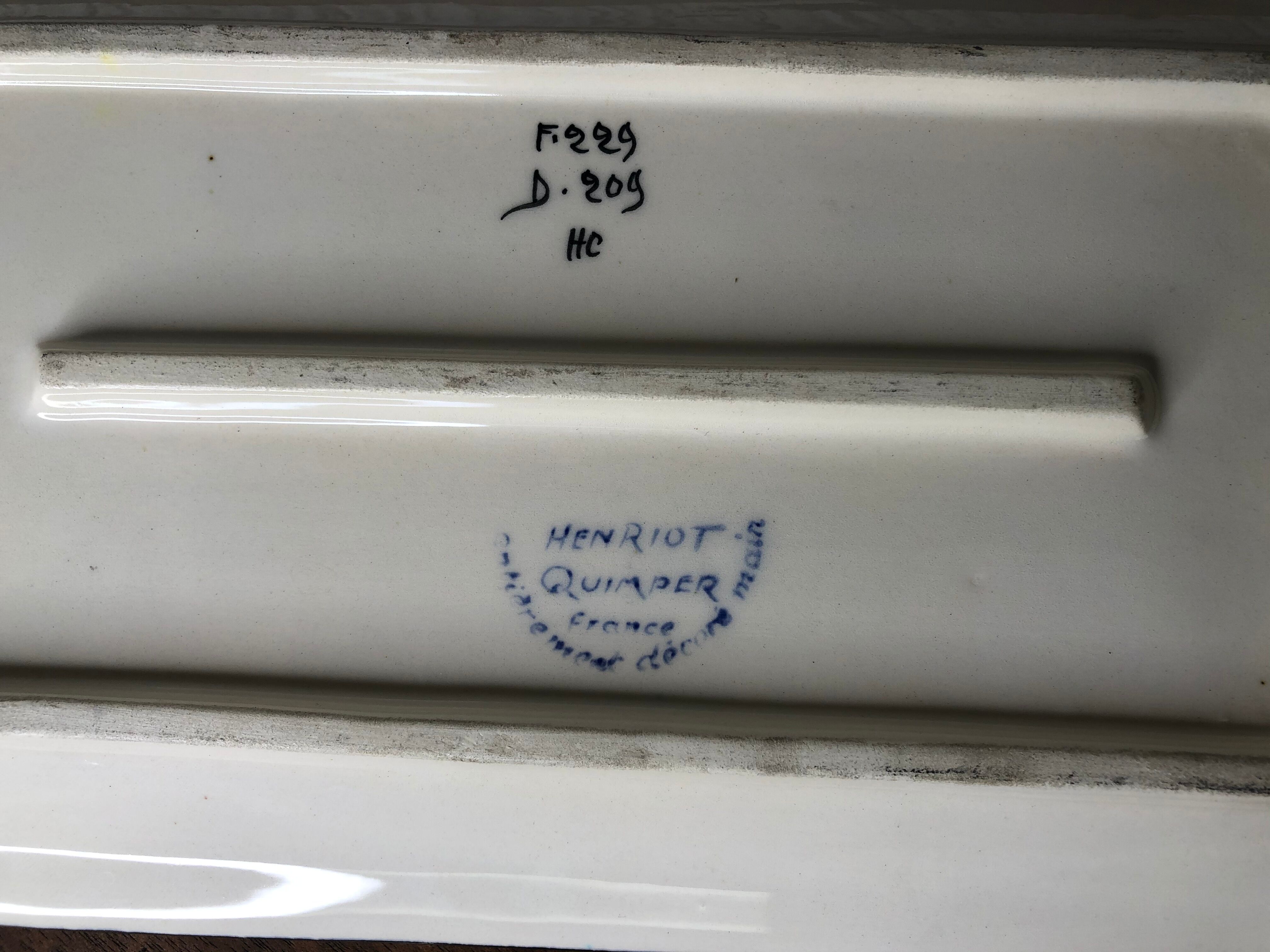 Henriot Quimper cake dish