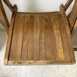 Set of 4 vintage wooden folding chairs