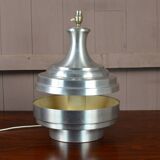 Vintage 1970s Brushed Aluminum Lamp