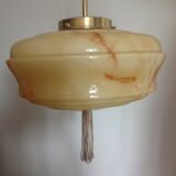 Vintage marbled glass globe ceiling light 50s 60s
