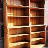 Pine bookcase (251 x 49 x height 288 cm)