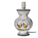 Handcrafted lamp base in Moustiers faience, 13x18cm, Made in France