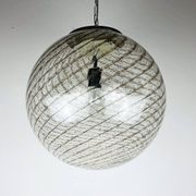 Vintage swirling Murano glass pendant lamp La Murrina, Italy, 1970s