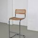 Marcel Breuer style tubular cane seat bar stool | Italy | 1970s