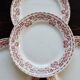 4 vintage ironstone dinner plates - Moulin des Loups - Athens model