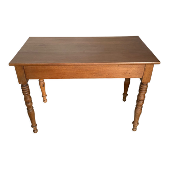 Table en bois massif pieds tournés 100x52cm