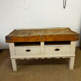 Authentic old butcher's block