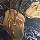 Pair of herons in brass