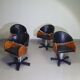 4 x '80s Italian barber chair, height adjustable
