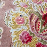 Louis XV style cabriolet armchair - floral velvet seat