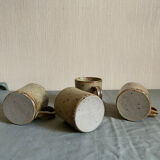Set of 4 stoneware mugs