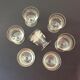 Fine glasses on pedestal with gold border - vintage