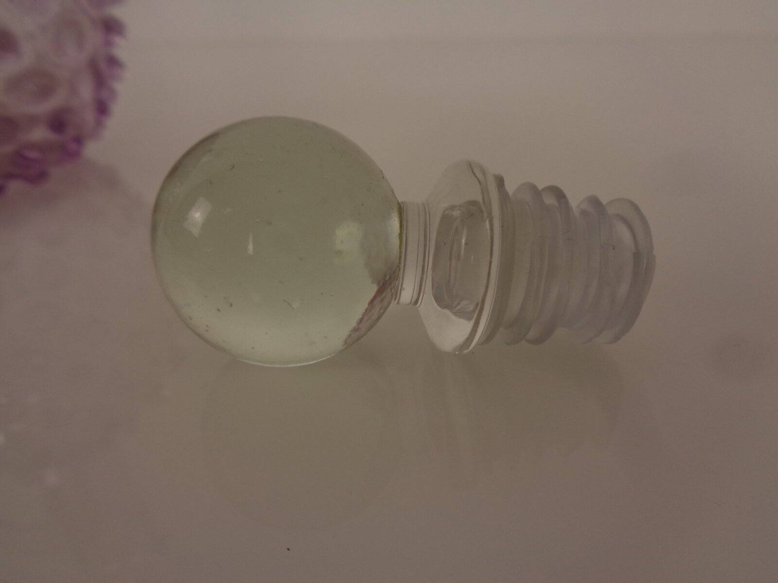 Italian pink bubble glass decanter with stopper, 1960s