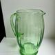 Art deco green glass pitcher / carafe 30s-40s
