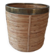 Cache pot en rotin et laiton ou panier